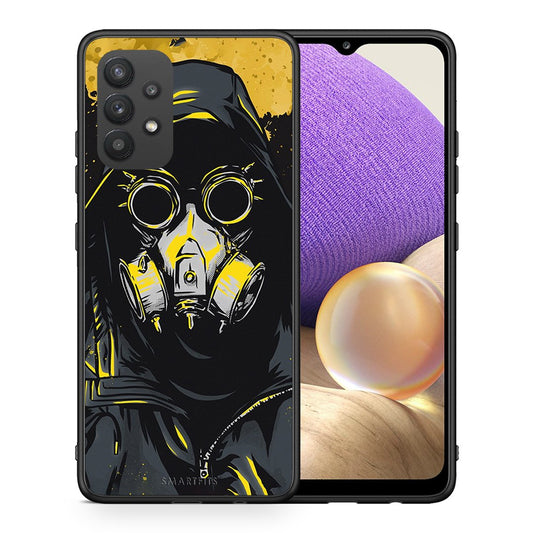 Θήκη Samsung A32 4G Mask PopArt από τη Smartfits με σχέδιο στο πίσω μέρος και μαύρο περίβλημα | Samsung A32 4G Mask PopArt case with colorful back and black bezels