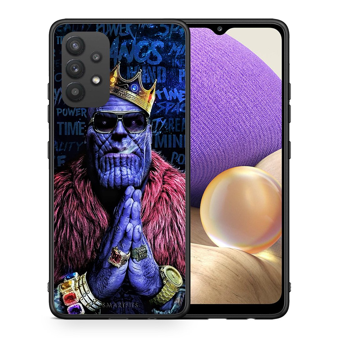 Θήκη Samsung A32 4G Thanos PopArt από τη Smartfits με σχέδιο στο πίσω μέρος και μαύρο περίβλημα | Samsung A32 4G Thanos PopArt case with colorful back and black bezels