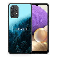 Thumbnail for Θήκη Samsung A32 4G Breath Quote από τη Smartfits με σχέδιο στο πίσω μέρος και μαύρο περίβλημα | Samsung A32 4G Breath Quote case with colorful back and black bezels