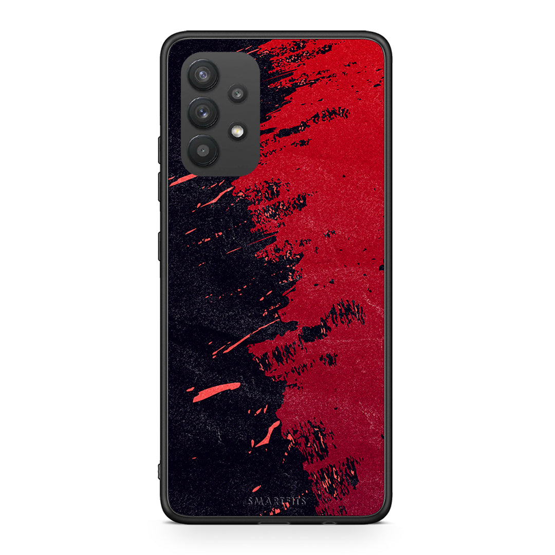 Samsung A32 4G Red Paint Θήκη Αγίου Βαλεντίνου από τη Smartfits με σχέδιο στο πίσω μέρος και μαύρο περίβλημα | Smartphone case with colorful back and black bezels by Smartfits