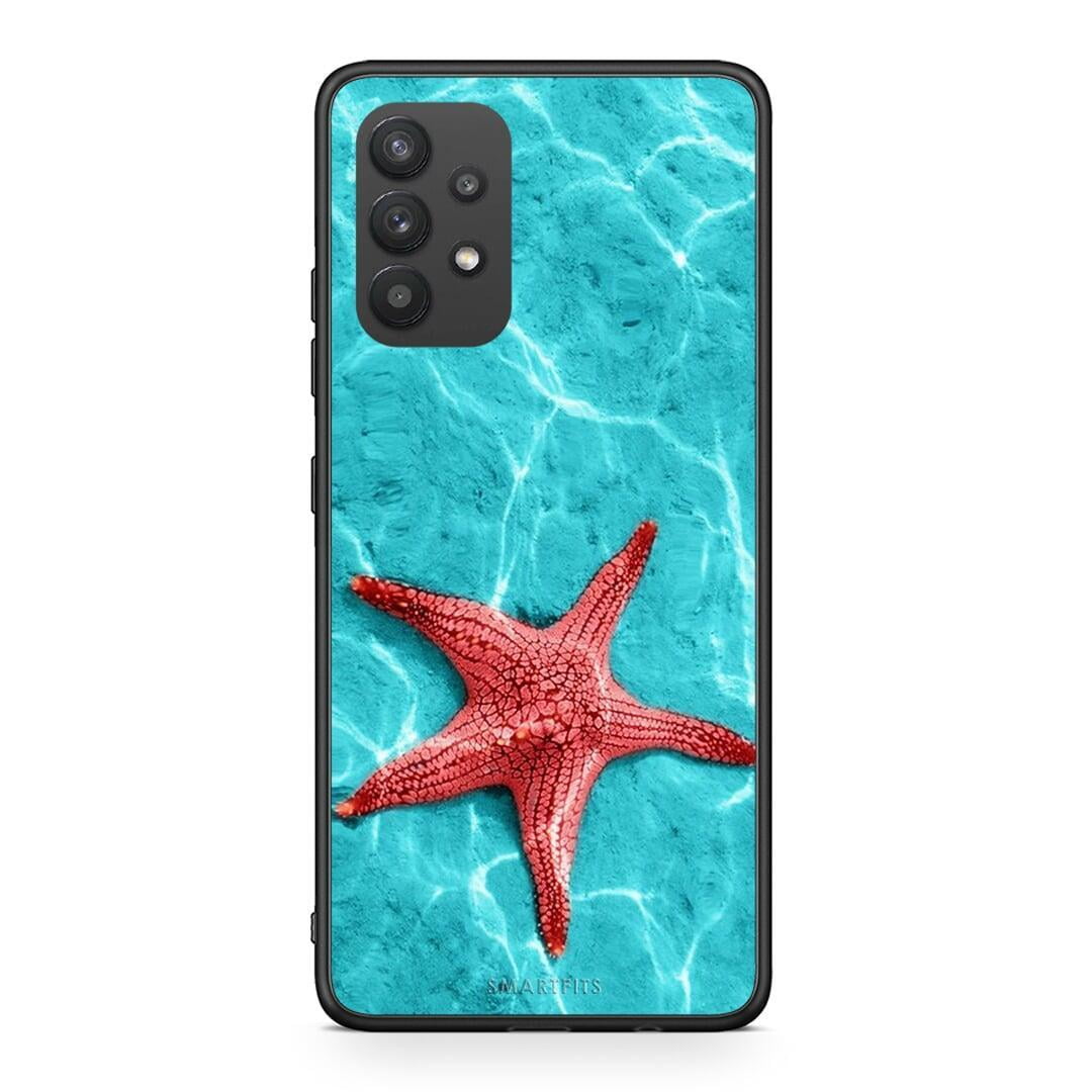 Samsung A32 4G Red Starfish Θήκη από τη Smartfits με σχέδιο στο πίσω μέρος και μαύρο περίβλημα | Smartphone case with colorful back and black bezels by Smartfits