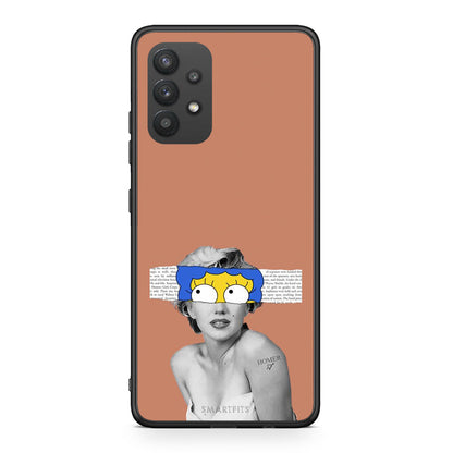 Samsung A32 4G Sim Merilyn θήκη από τη Smartfits με σχέδιο στο πίσω μέρος και μαύρο περίβλημα | Smartphone case with colorful back and black bezels by Smartfits