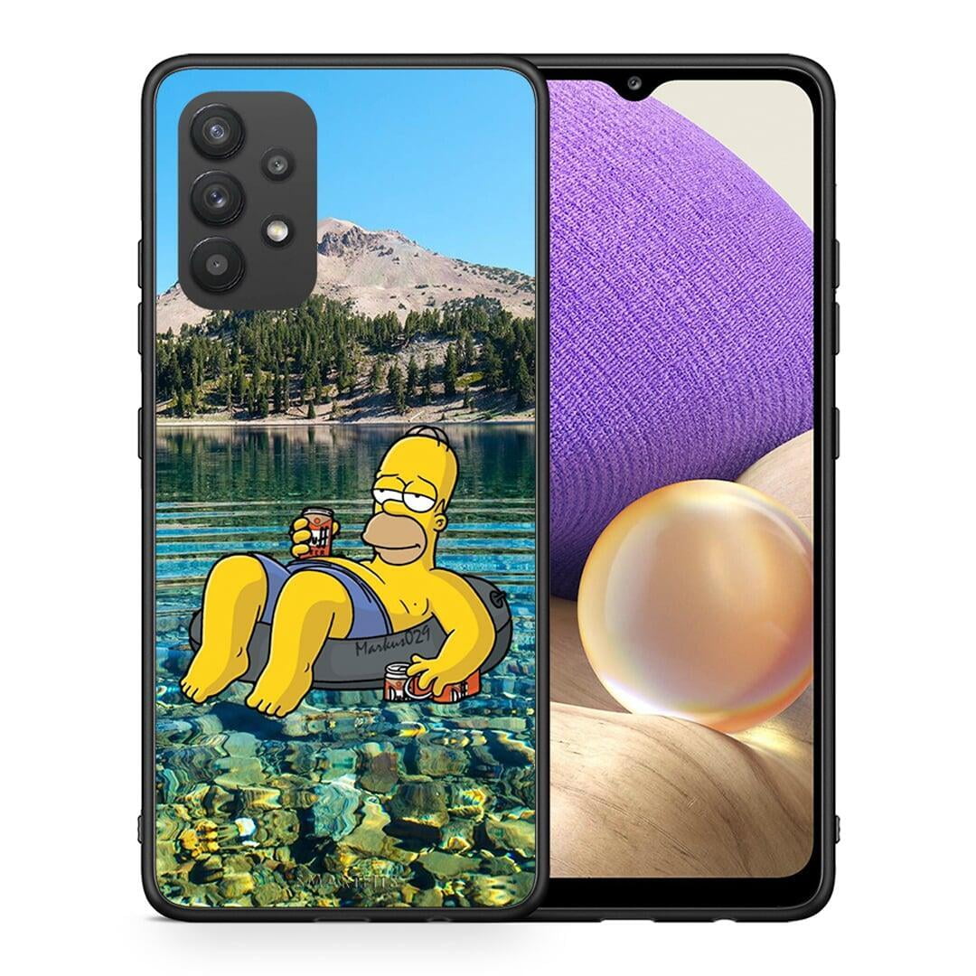 Θήκη Samsung A32 4G Summer Happiness από τη Smartfits με σχέδιο στο πίσω μέρος και μαύρο περίβλημα | Samsung A32 4G Summer Happiness case with colorful back and black bezels