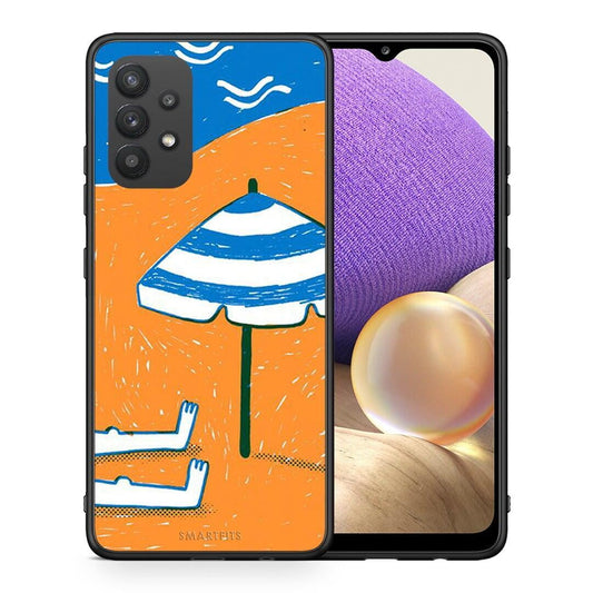 Θήκη Samsung A32 4G Summering από τη Smartfits με σχέδιο στο πίσω μέρος και μαύρο περίβλημα | Samsung A32 4G Summering case with colorful back and black bezels