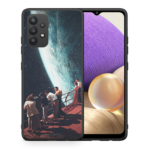 Θήκη Samsung A32 4G Surreal View από τη Smartfits με σχέδιο στο πίσω μέρος και μαύρο περίβλημα | Samsung A32 4G Surreal View case with colorful back and black bezels