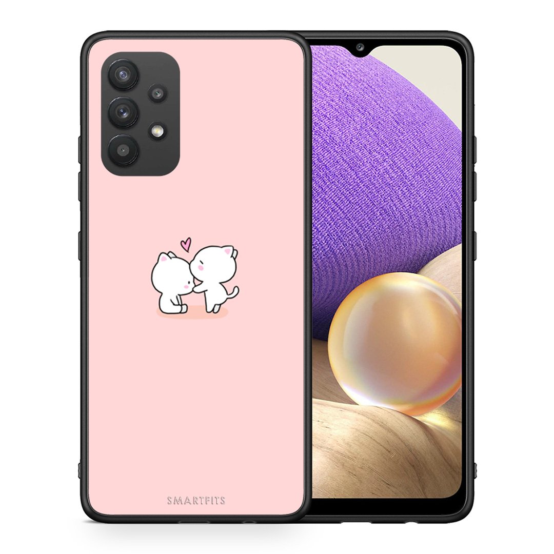 Θήκη Samsung A32 4G Love Valentine από τη Smartfits με σχέδιο στο πίσω μέρος και μαύρο περίβλημα | Samsung A32 4G Love Valentine case with colorful back and black bezels