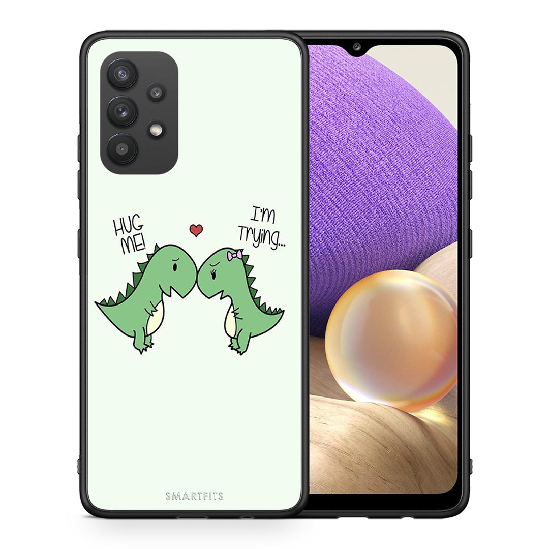 Θήκη Samsung A32 4G Rex Valentine από τη Smartfits με σχέδιο στο πίσω μέρος και μαύρο περίβλημα | Samsung A32 4G Rex Valentine case with colorful back and black bezels