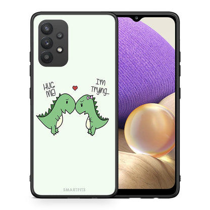 Θήκη Samsung A32 4G Rex Valentine από τη Smartfits με σχέδιο στο πίσω μέρος και μαύρο περίβλημα | Samsung A32 4G Rex Valentine case with colorful back and black bezels