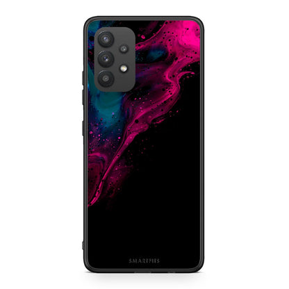 4 - Samsung A32 4G Pink Black Watercolor case, cover, bumper