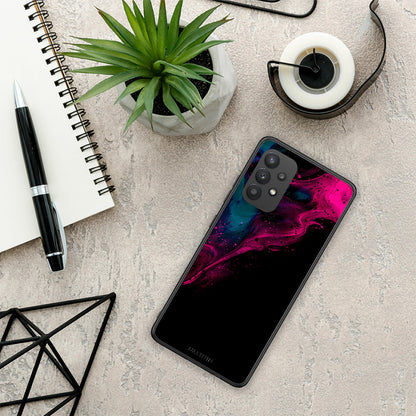 Watercolor Pink Black - Samsung Galaxy A32 4G θήκη