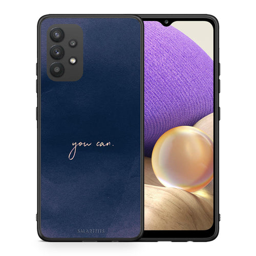 Θήκη Samsung A32 4G You Can από τη Smartfits με σχέδιο στο πίσω μέρος και μαύρο περίβλημα | Samsung A32 4G You Can case with colorful back and black bezels