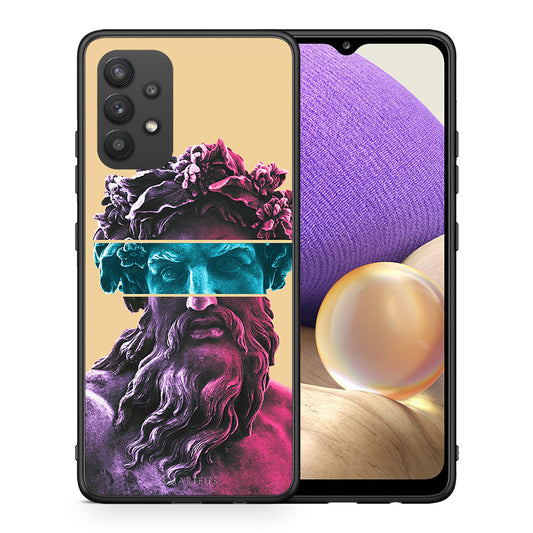 Θήκη Αγίου Βαλεντίνου Samsung A32 4G Zeus Art από τη Smartfits με σχέδιο στο πίσω μέρος και μαύρο περίβλημα | Samsung A32 4G Zeus Art case with colorful back and black bezels