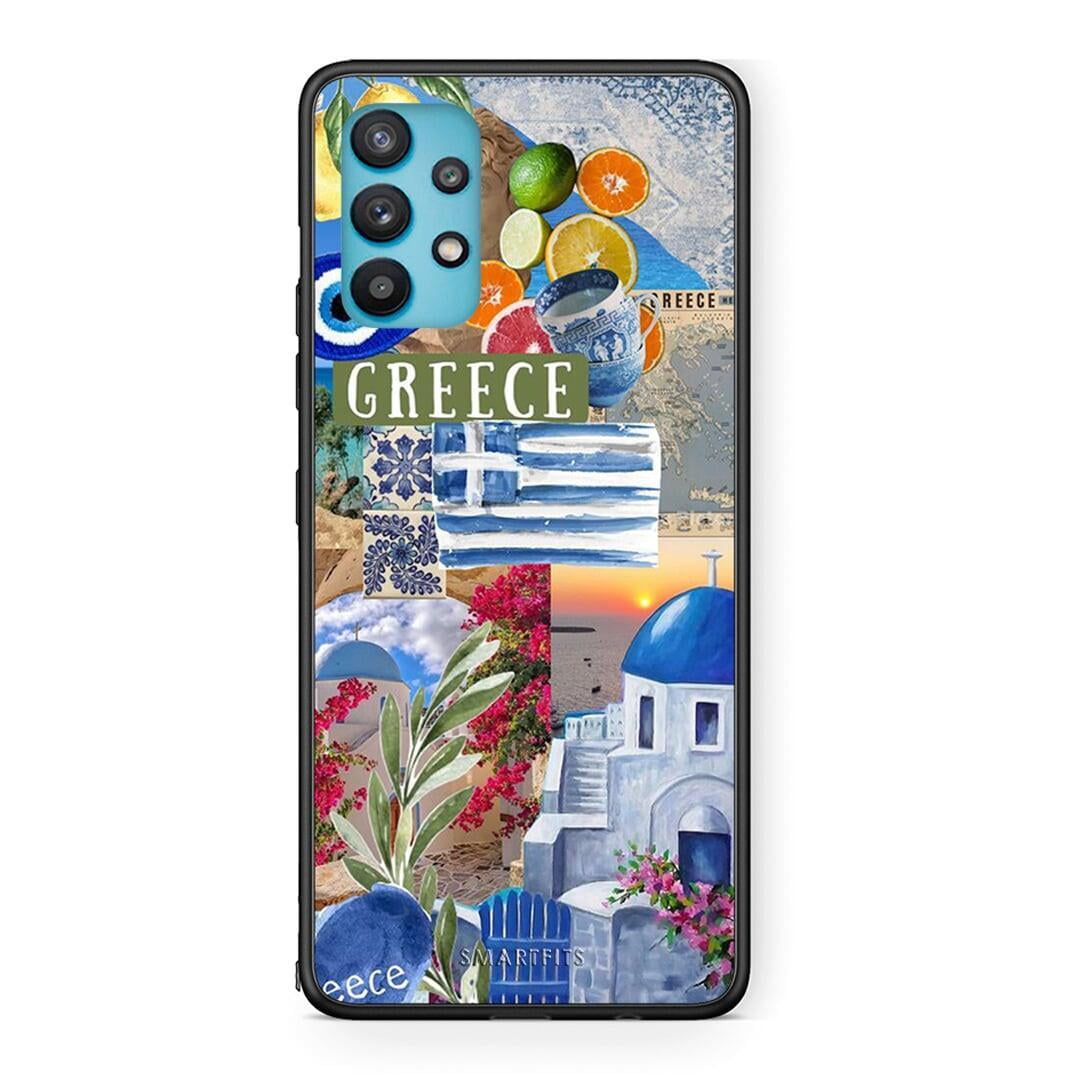 Samsung Galaxy A32 5G All Greek Θήκη από τη Smartfits με σχέδιο στο πίσω μέρος και μαύρο περίβλημα | Smartphone case with colorful back and black bezels by Smartfits