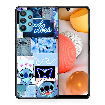 Θήκη Αγίου Βαλεντίνου Samsung Galaxy A32 5G Collage Good Vibes από τη Smartfits με σχέδιο στο πίσω μέρος και μαύρο περίβλημα | Samsung Galaxy A32 5G Collage Good Vibes case with colorful back and black bezels