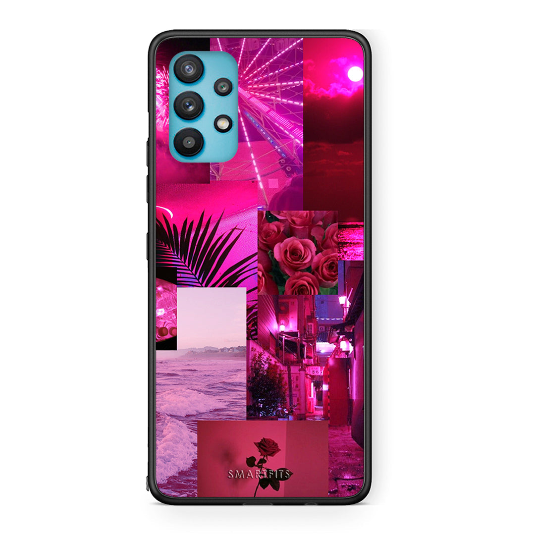 Samsung Galaxy A32 5G Collage Red Roses Θήκη Αγίου Βαλεντίνου από τη Smartfits με σχέδιο στο πίσω μέρος και μαύρο περίβλημα | Smartphone case with colorful back and black bezels by Smartfits