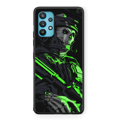 Samsung Galaxy A32 5G Green Soldier Θήκη Αγίου Βαλεντίνου από τη Smartfits με σχέδιο στο πίσω μέρος και μαύρο περίβλημα | Smartphone case with colorful back and black bezels by Smartfits
