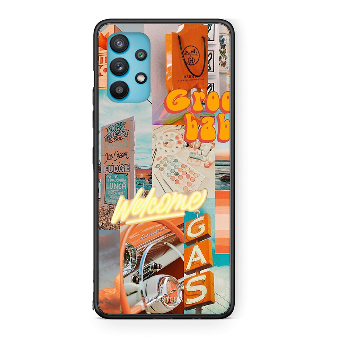 Samsung Galaxy A32 5G Groovy Babe Θήκη Αγίου Βαλεντίνου από τη Smartfits με σχέδιο στο πίσω μέρος και μαύρο περίβλημα | Smartphone case with colorful back and black bezels by Smartfits