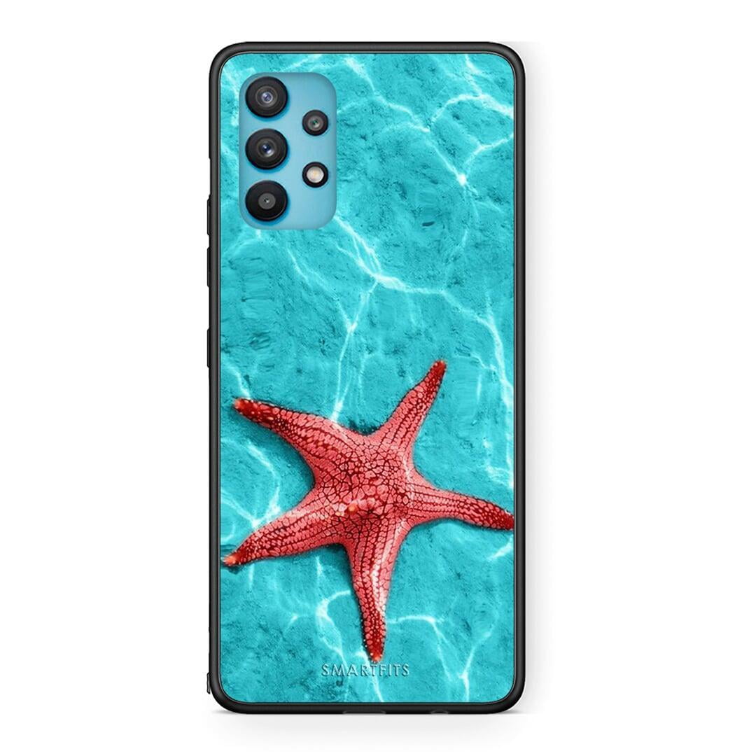 Samsung Galaxy A32 5G Red Starfish Θήκη από τη Smartfits με σχέδιο στο πίσω μέρος και μαύρο περίβλημα | Smartphone case with colorful back and black bezels by Smartfits