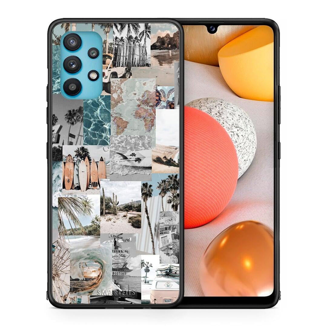 Θήκη Samsung Galaxy A32 5G Retro Beach Life από τη Smartfits με σχέδιο στο πίσω μέρος και μαύρο περίβλημα | Samsung Galaxy A32 5G Retro Beach Life case with colorful back and black bezels