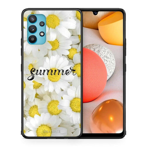 Θήκη Samsung Galaxy A32 5G Summer Daisies από τη Smartfits με σχέδιο στο πίσω μέρος και μαύρο περίβλημα | Samsung Galaxy A32 5G Summer Daisies case with colorful back and black bezels