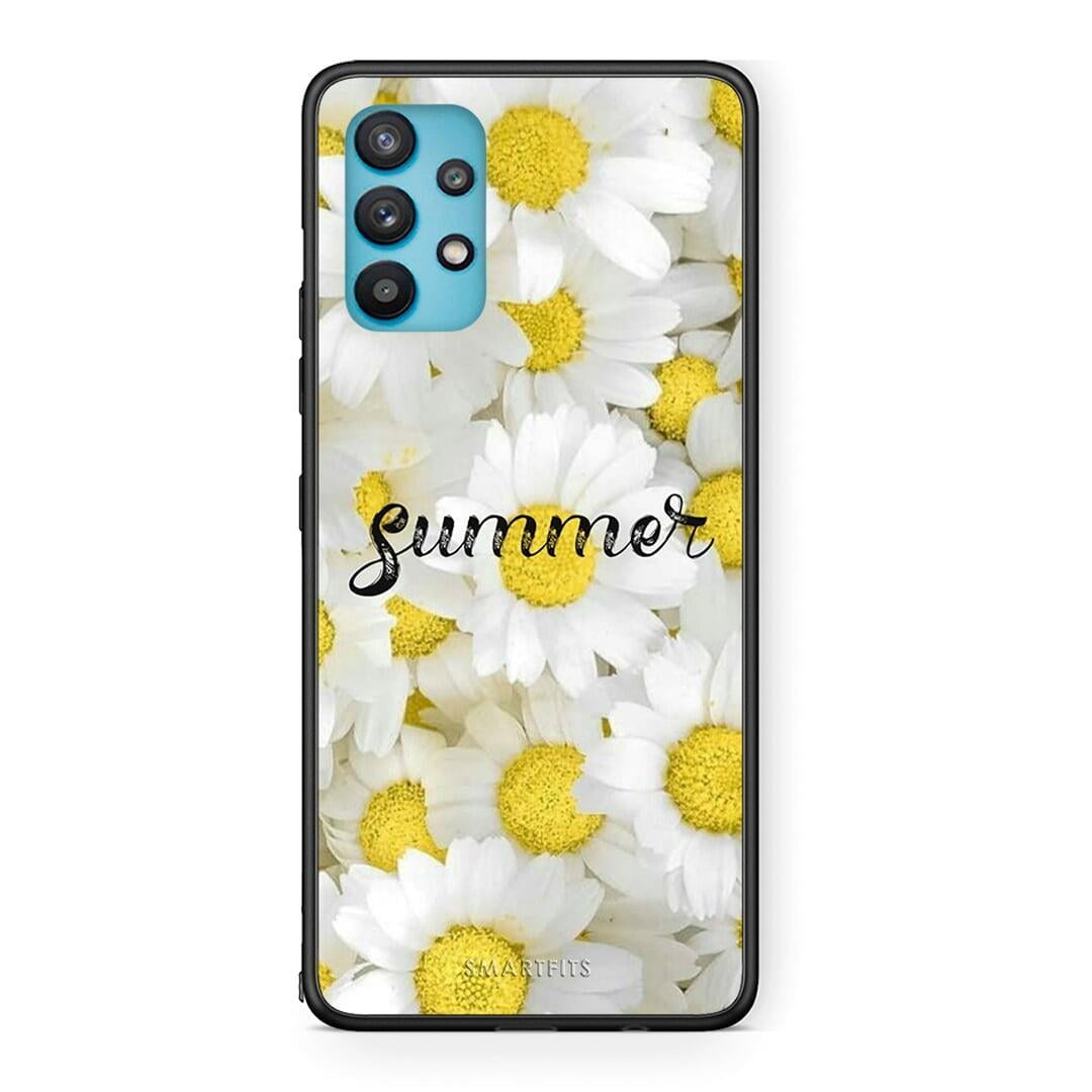 Samsung Galaxy A32 5G Summer Daisies Θήκη από τη Smartfits με σχέδιο στο πίσω μέρος και μαύρο περίβλημα | Smartphone case with colorful back and black bezels by Smartfits