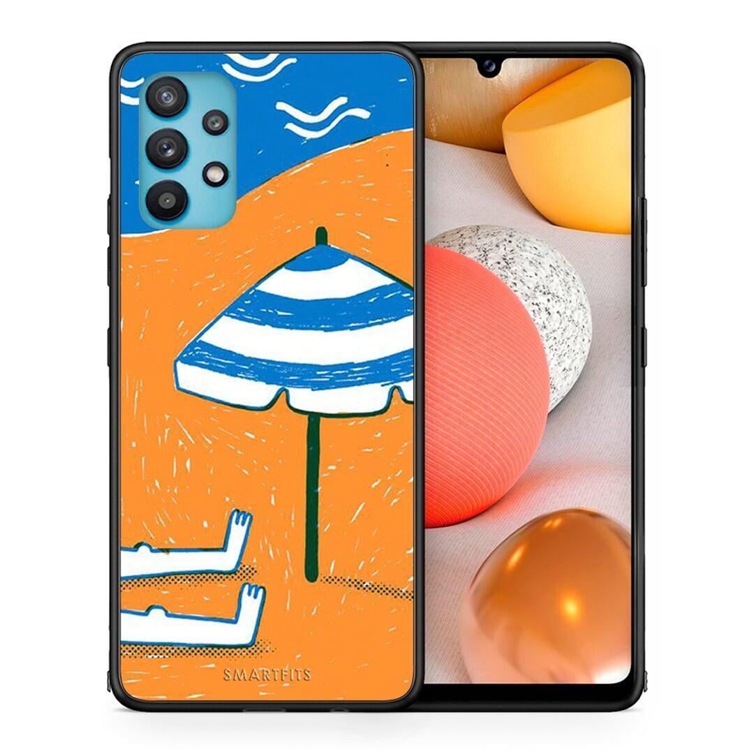 Θήκη Samsung Galaxy A32 5G Summering από τη Smartfits με σχέδιο στο πίσω μέρος και μαύρο περίβλημα | Samsung Galaxy A32 5G Summering case with colorful back and black bezels
