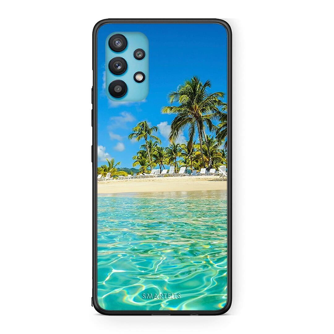 Samsung Galaxy A32 5G Tropical Vibes Θήκη από τη Smartfits με σχέδιο στο πίσω μέρος και μαύρο περίβλημα | Smartphone case with colorful back and black bezels by Smartfits