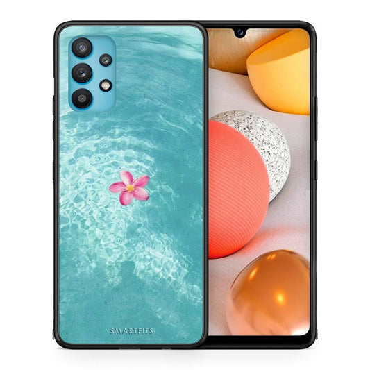 Θήκη Samsung Galaxy A32 5G Water Flower από τη Smartfits με σχέδιο στο πίσω μέρος και μαύρο περίβλημα | Samsung Galaxy A32 5G Water Flower case with colorful back and black bezels