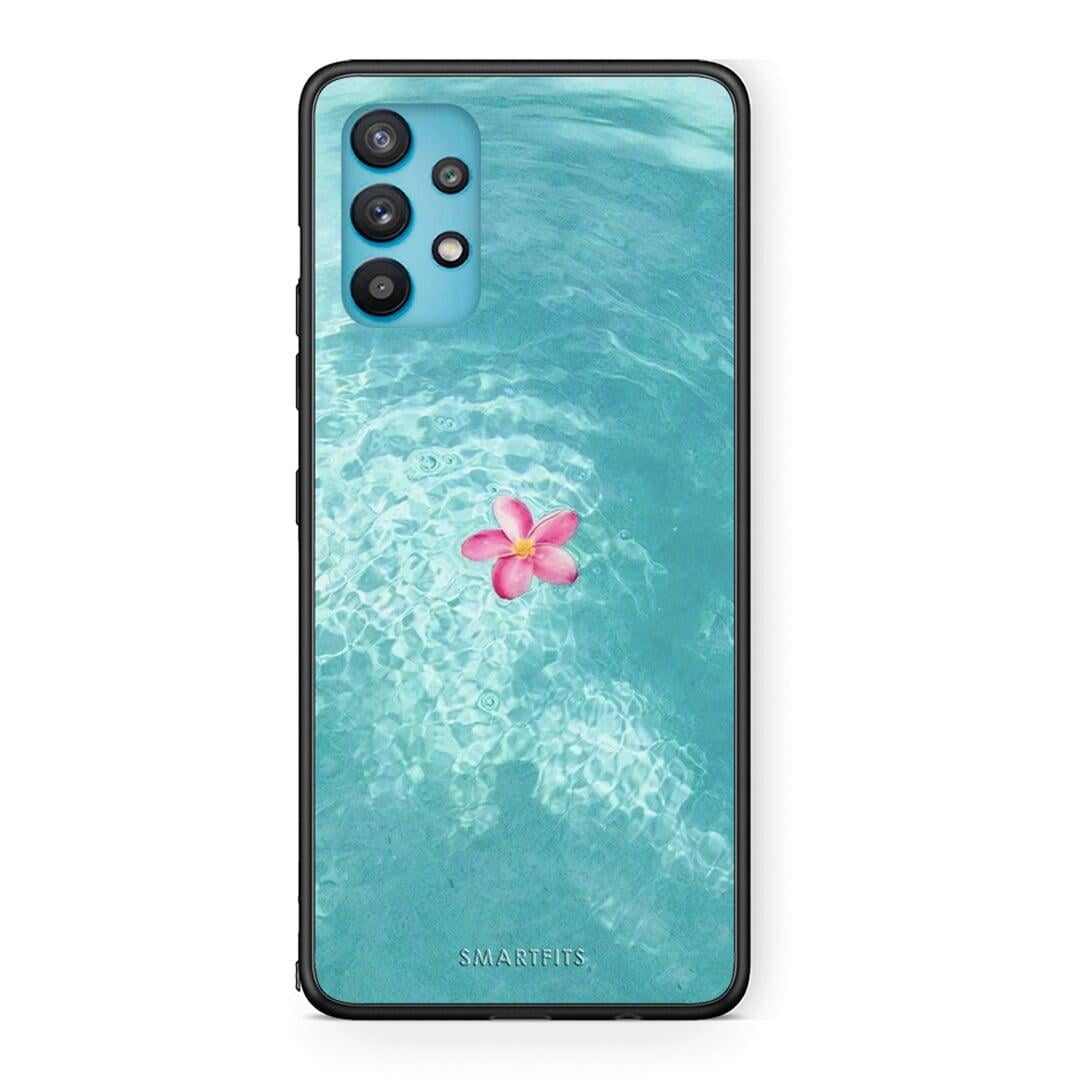 Samsung Galaxy A32 5G Water Flower Θήκη από τη Smartfits με σχέδιο στο πίσω μέρος και μαύρο περίβλημα | Smartphone case with colorful back and black bezels by Smartfits