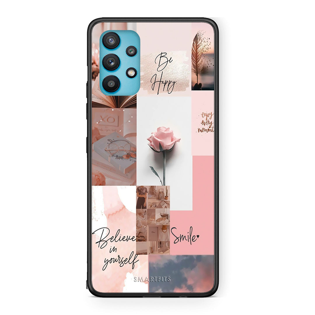 Samsung Galaxy A32 5G  Aesthetic Collage θήκη από τη Smartfits με σχέδιο στο πίσω μέρος και μαύρο περίβλημα | Smartphone case with colorful back and black bezels by Smartfits