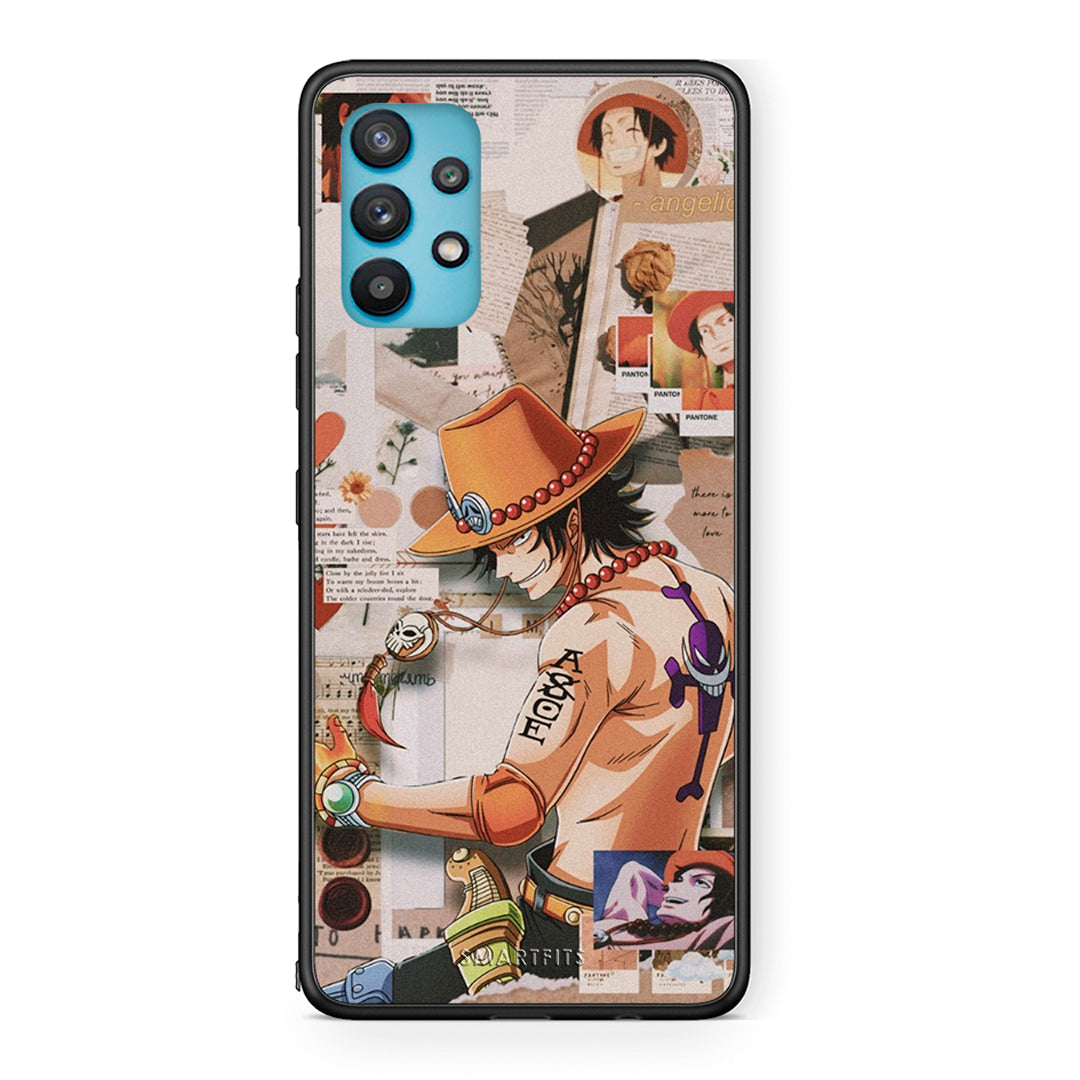 Samsung Galaxy A32 5G  Anime Collage θήκη από τη Smartfits με σχέδιο στο πίσω μέρος και μαύρο περίβλημα | Smartphone case with colorful back and black bezels by Smartfits