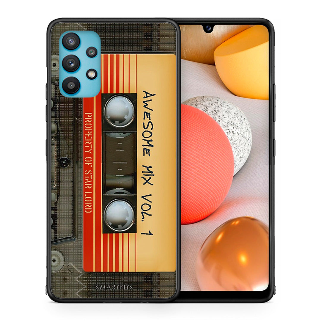 Θήκη Samsung Galaxy A32 5G  Awesome Mix από τη Smartfits με σχέδιο στο πίσω μέρος και μαύρο περίβλημα | Samsung Galaxy A32 5G  Awesome Mix case with colorful back and black bezels