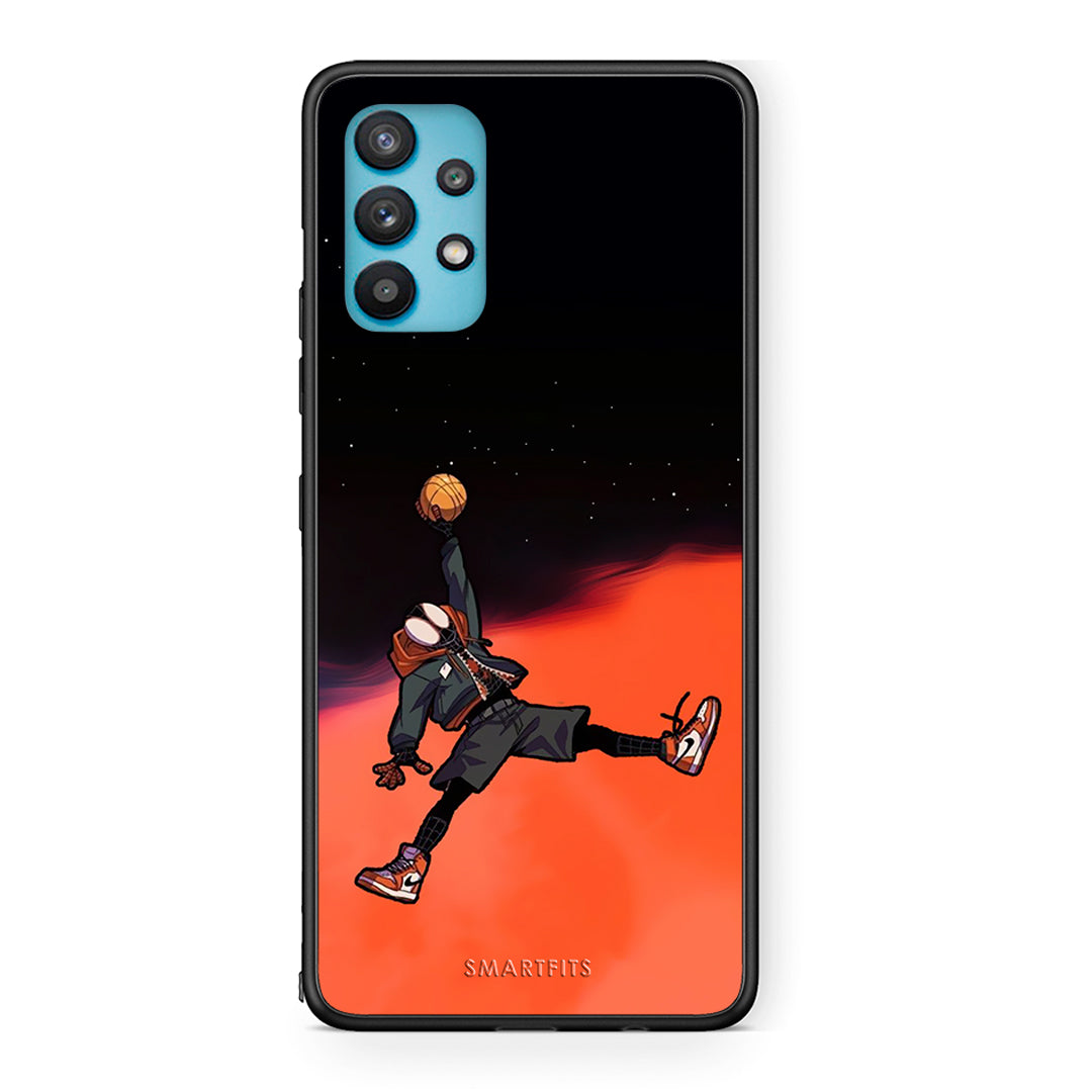 Samsung Galaxy A32 5G  Basketball Hero θήκη από τη Smartfits με σχέδιο στο πίσω μέρος και μαύρο περίβλημα | Smartphone case with colorful back and black bezels by Smartfits