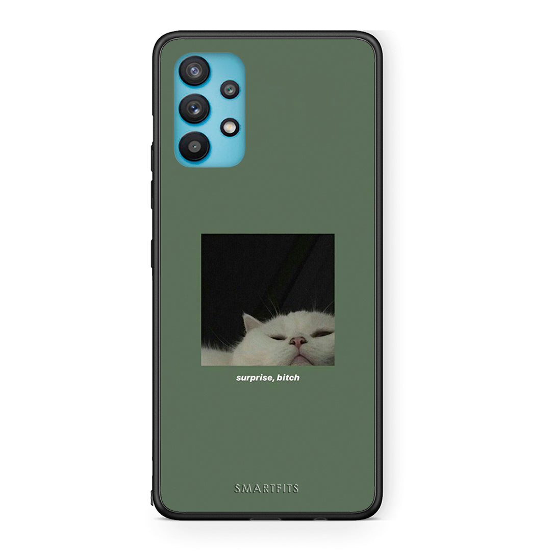 Samsung Galaxy A32 5G  Bitch Surprise θήκη από τη Smartfits με σχέδιο στο πίσω μέρος και μαύρο περίβλημα | Smartphone case with colorful back and black bezels by Smartfits