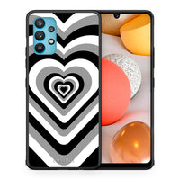 Thumbnail for Θήκη Samsung Galaxy A32 5G  Black Hearts από τη Smartfits με σχέδιο στο πίσω μέρος και μαύρο περίβλημα | Samsung Galaxy A32 5G  Black Hearts case with colorful back and black bezels