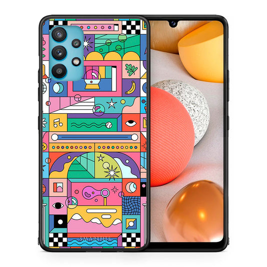 Θήκη Samsung Galaxy A32 5G  Bubbles Soap από τη Smartfits με σχέδιο στο πίσω μέρος και μαύρο περίβλημα | Samsung Galaxy A32 5G  Bubbles Soap case with colorful back and black bezels