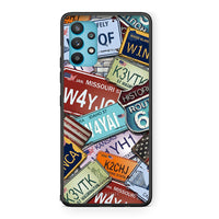 Thumbnail for Samsung Galaxy A32 5G  Car Plates θήκη από τη Smartfits με σχέδιο στο πίσω μέρος και μαύρο περίβλημα | Smartphone case with colorful back and black bezels by Smartfits