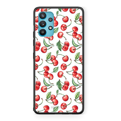 Samsung Galaxy A32 5G  Cherry Summer θήκη από τη Smartfits με σχέδιο στο πίσω μέρος και μαύρο περίβλημα | Smartphone case with colorful back and black bezels by Smartfits