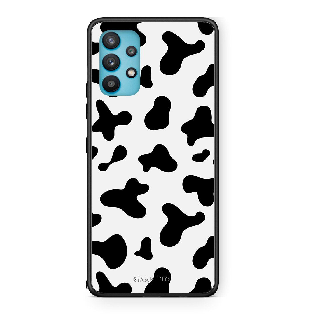 Samsung Galaxy A32 5G  Cow Print θήκη από τη Smartfits με σχέδιο στο πίσω μέρος και μαύρο περίβλημα | Smartphone case with colorful back and black bezels by Smartfits