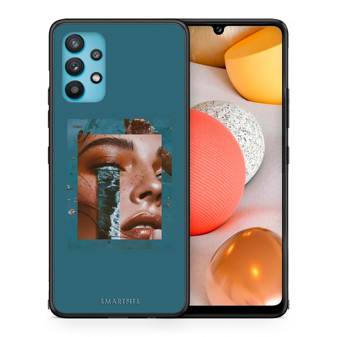 Θήκη Samsung Galaxy A32 5G  Cry An Ocean από τη Smartfits με σχέδιο στο πίσω μέρος και μαύρο περίβλημα | Samsung Galaxy A32 5G  Cry An Ocean case with colorful back and black bezels