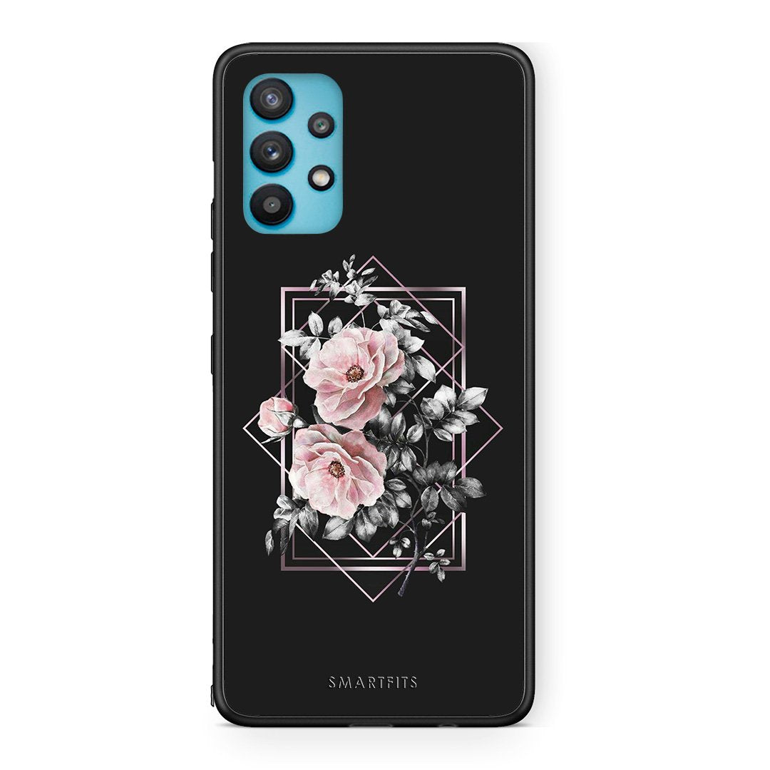 4 - Samsung Galaxy A32 5G  Frame Flower case, cover, bumper