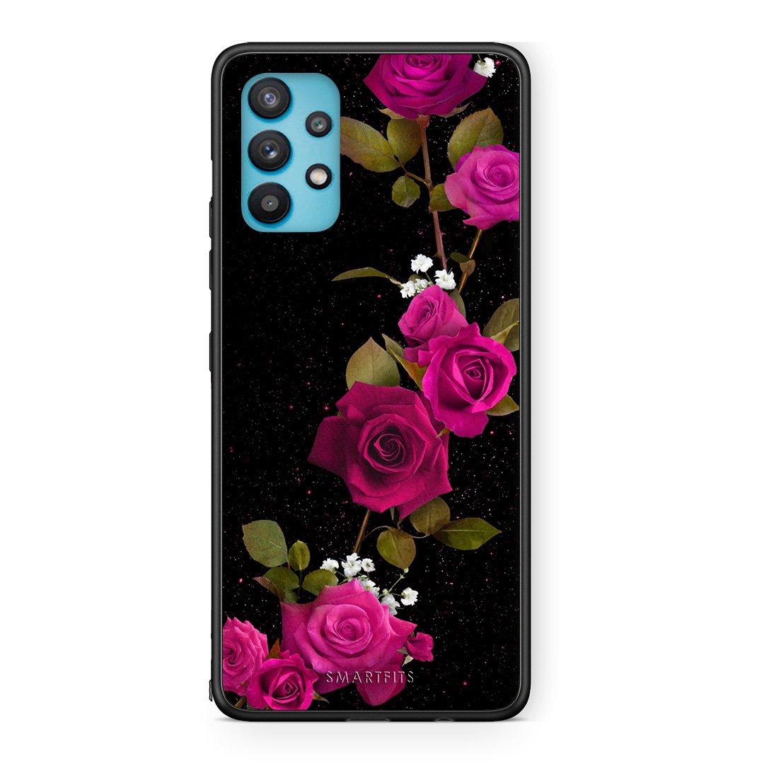 4 - Samsung Galaxy A32 5G  Red Roses Flower case, cover, bumper