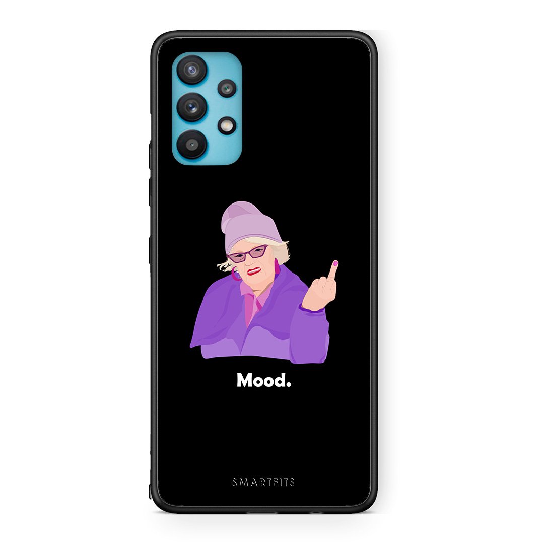 Samsung Galaxy A32 5G  Grandma Mood Black θήκη από τη Smartfits με σχέδιο στο πίσω μέρος και μαύρο περίβλημα | Smartphone case with colorful back and black bezels by Smartfits