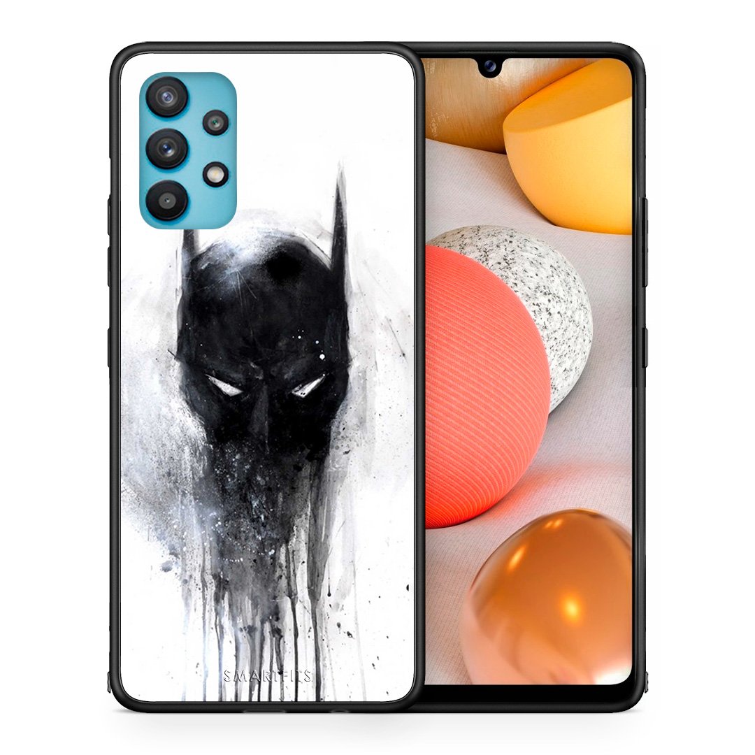 Θήκη Samsung Galaxy A32 5G  Paint Bat Hero από τη Smartfits με σχέδιο στο πίσω μέρος και μαύρο περίβλημα | Samsung Galaxy A32 5G  Paint Bat Hero case with colorful back and black bezels
