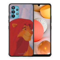 Thumbnail for Θήκη Αγίου Βαλεντίνου Samsung Galaxy A32 5G Lion Love 1 από τη Smartfits με σχέδιο στο πίσω μέρος και μαύρο περίβλημα | Samsung Galaxy A32 5G Lion Love 1 case with colorful back and black bezels