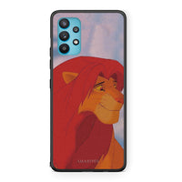 Thumbnail for Samsung Galaxy A32 5G Lion Love 1 Θήκη Αγίου Βαλεντίνου από τη Smartfits με σχέδιο στο πίσω μέρος και μαύρο περίβλημα | Smartphone case with colorful back and black bezels by Smartfits