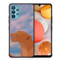 Thumbnail for Θήκη Αγίου Βαλεντίνου Samsung Galaxy A32 5G Lion Love 2 από τη Smartfits με σχέδιο στο πίσω μέρος και μαύρο περίβλημα | Samsung Galaxy A32 5G Lion Love 2 case with colorful back and black bezels