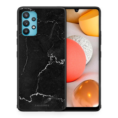 Θήκη Samsung Galaxy A32 5G  Marble Black από τη Smartfits με σχέδιο στο πίσω μέρος και μαύρο περίβλημα | Samsung Galaxy A32 5G  Marble Black case with colorful back and black bezels