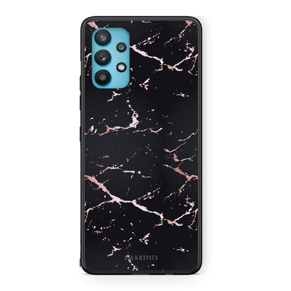 4 - Samsung Galaxy A32 5G  Black Rosegold Marble case, cover, bumper