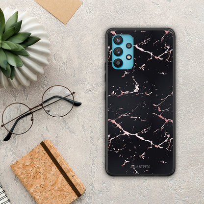 Marble Black Rosegold - Samsung Galaxy A32 5G θήκη